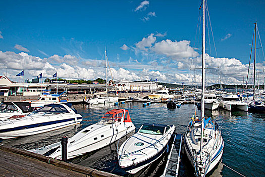 船,港口,奥斯陆峡湾,奥斯陆,挪威南部,挪威,斯堪的纳维亚,欧洲