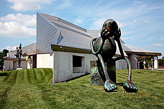 雕塑,草地,博物馆,当代艺术,堪萨斯城,密苏里,美国