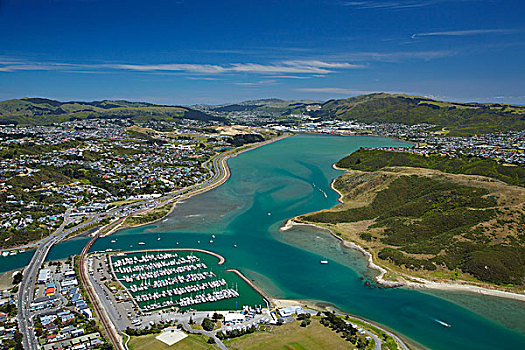 码头,港口,惠灵顿,区域,北岛,新西兰,航拍