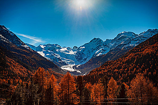 风景,恩加丁,圣莫里兹,瑞士