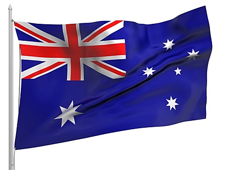 飞,旗帜,澳大利亚,国家