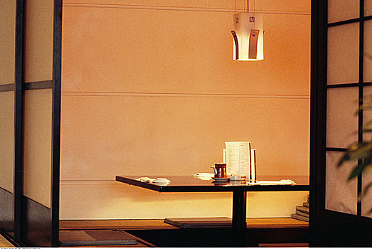 桌子,日本,餐馆