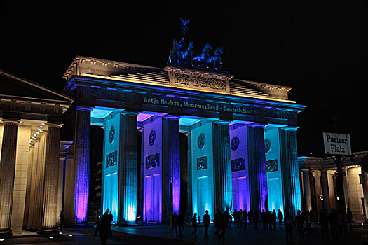 勃兰登堡,大门,风景,节日,2009年,柏林,德国,欧洲