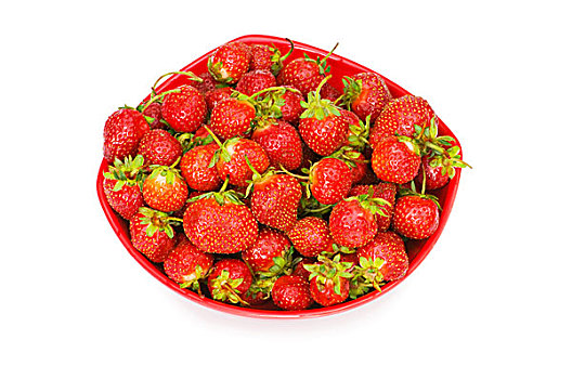 红色,草莓,隔绝,白色背景