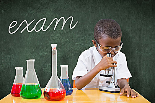 考试,绿色,黑板,文字,可爱,学生,玩,科学家