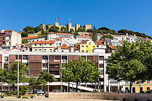 山顶,背景,阿尔法马区,地区,里斯本,葡萄牙