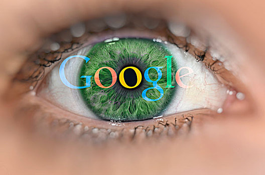 碧眼,谷歌,标识,虹膜,象征,数据,安全