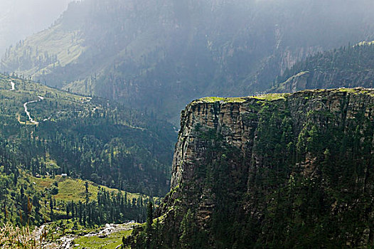 风景,山谷,马纳里,昌迪加尔,印度