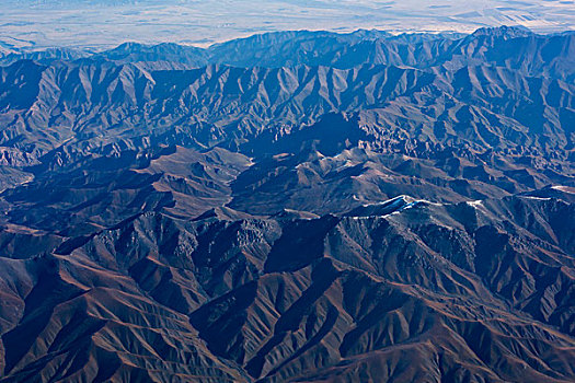 山脊,地形,雪山,群山