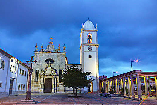 葡萄牙,阿威罗,夜晚,大教堂,教堂