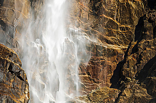 特写,瀑布,优胜美地山谷,加利福尼亚,美国