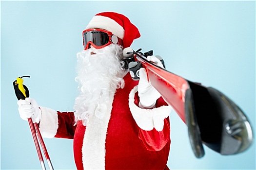 圣诞老人,滑雪