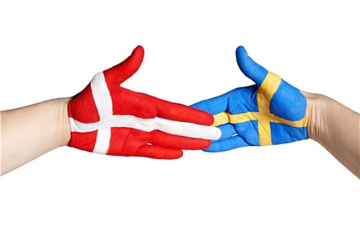 握手,瑞典,丹麦