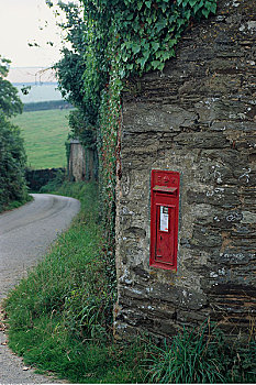 邮箱,石墙,德文郡,英格兰