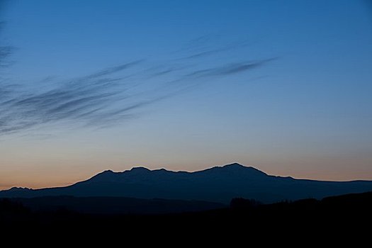 山,晚上,美瑛