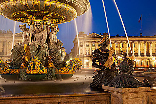喷泉,河,地点,协和飞机,巴黎,法国