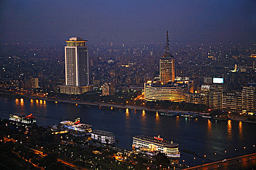 开罗,夜晚,埃及,北非,非洲