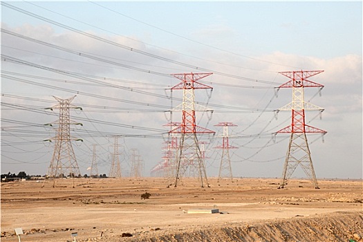 电线,荒芜,卡塔尔,中东