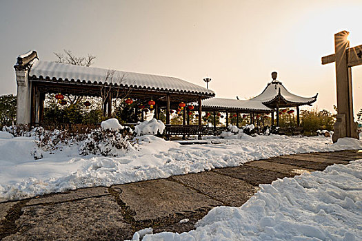 杨柳村冬雪
