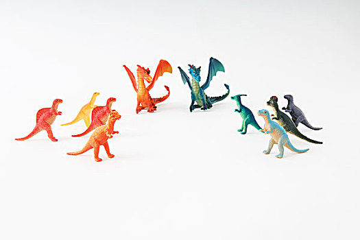 玩具,恐龙,龙,放置,彩色,特写