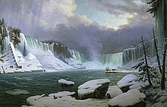 尼亚加拉瀑布,冬天,艺术家