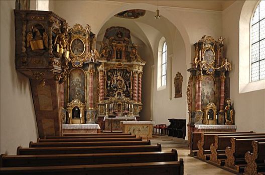 天主教,圣母教堂,圣母大教堂,巴洛克,上巴伐利亚,德国,欧洲