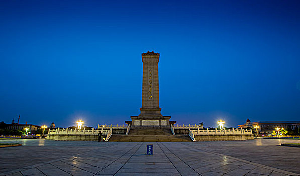 北京天安门广场夜景风光