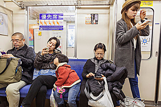 日本,本州,东京,地铁,乘客