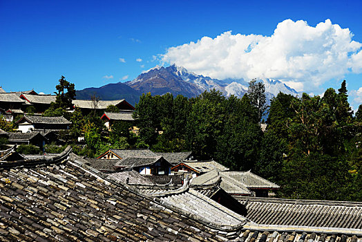 云南,丽江,石鼓镇,古镇,山川,住宅,民居