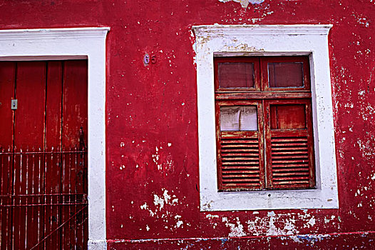 巴西,靠近,累西腓,红色,房子