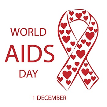 世界,艾滋病,白天,心形,红丝带