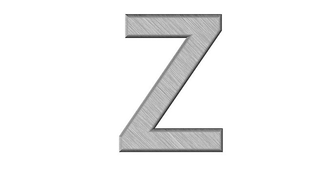 字母z,金属,白色,隔绝,背景