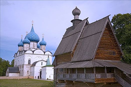 克里姆林宫,木质,教堂,大教堂,圣诞,俄罗斯