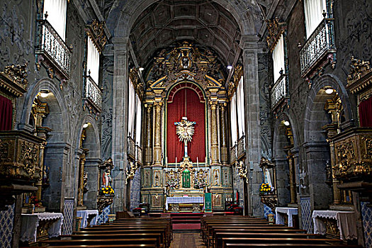 教堂,室内,布拉加,葡萄牙,2009年