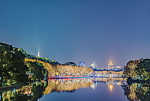 杭州西湖夜景