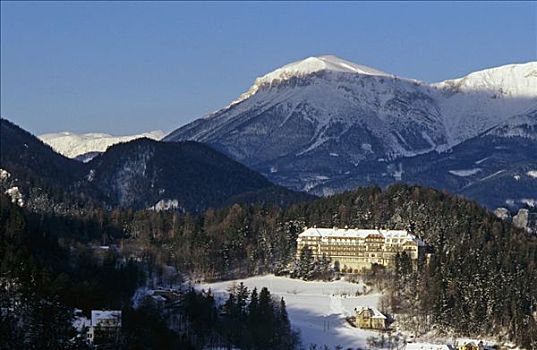 疗养胜地,塞梅宁,正面,山,下奥地利州,奥地利