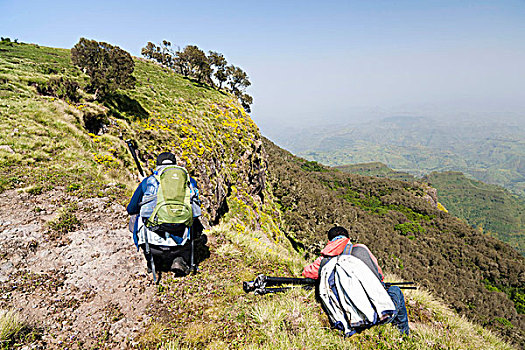 跋涉,山,国家公园,埃塞俄比亚