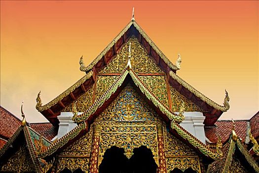 寺院,素贴,寺庙,神圣,山,清迈,泰国,亚洲