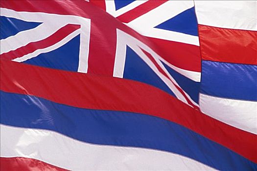 夏威夷,特写,旗帜
