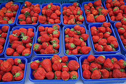 碗,草莓,市场