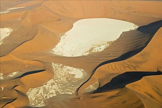 飞行,俯视,死亡谷,盐磐,中心,纳米布沙漠,纳米比亚,非洲