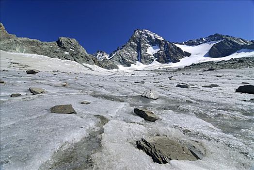 冰川冰,正面,顶峰,国家公园,陶安,提洛尔,奥地利
