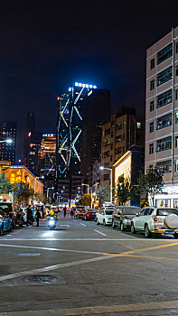 城市公共广场夜景