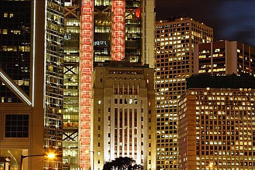 建筑,香港,夜晚