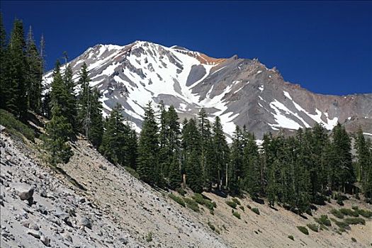 火山,斜坡,攀升,加利福尼亚,美国