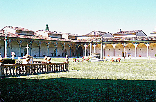 意大利,托斯卡纳,佛罗伦萨,卡尔特修道院,回廊