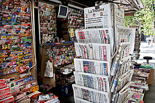 报纸,摊亭,西班牙,杂志,马德里,欧洲