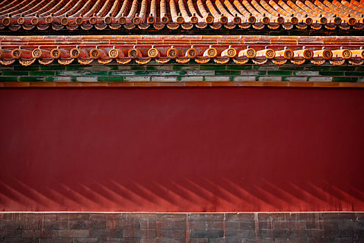 北京故宫建筑墙壁特写