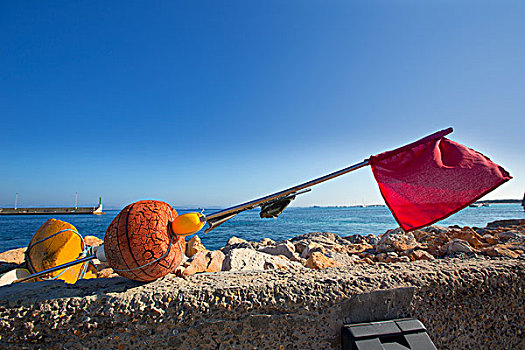 福门特拉岛,巴利阿里群岛,钓具,网,拖船