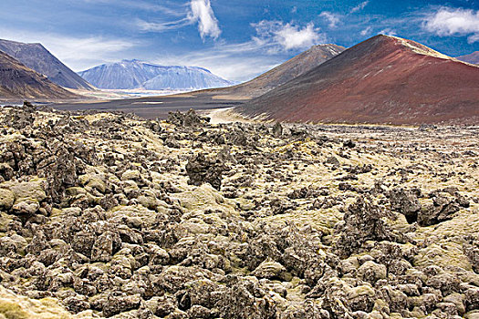 火山,风景,斯奈山半岛,冰岛